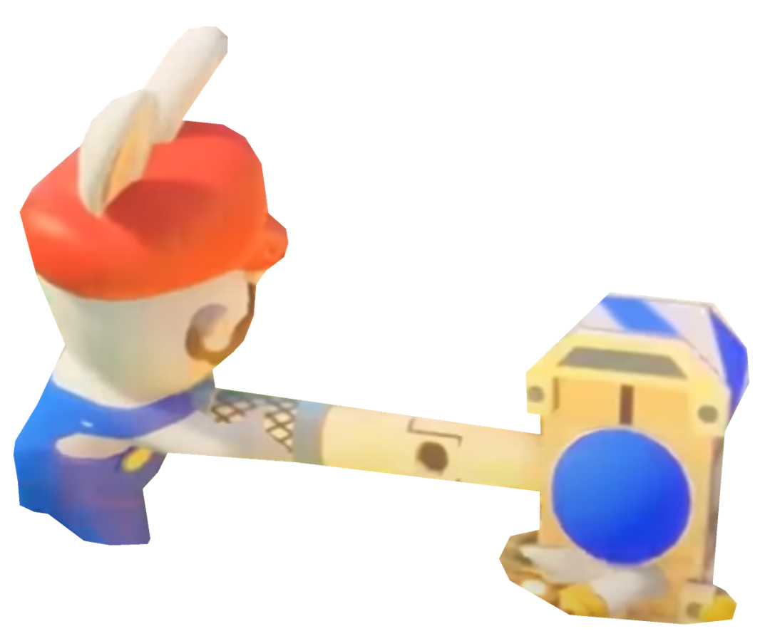 Mario Rabbid Strangle Rabbid Mario striking with a hammer by TransparentJiggly64 on DeviantArt