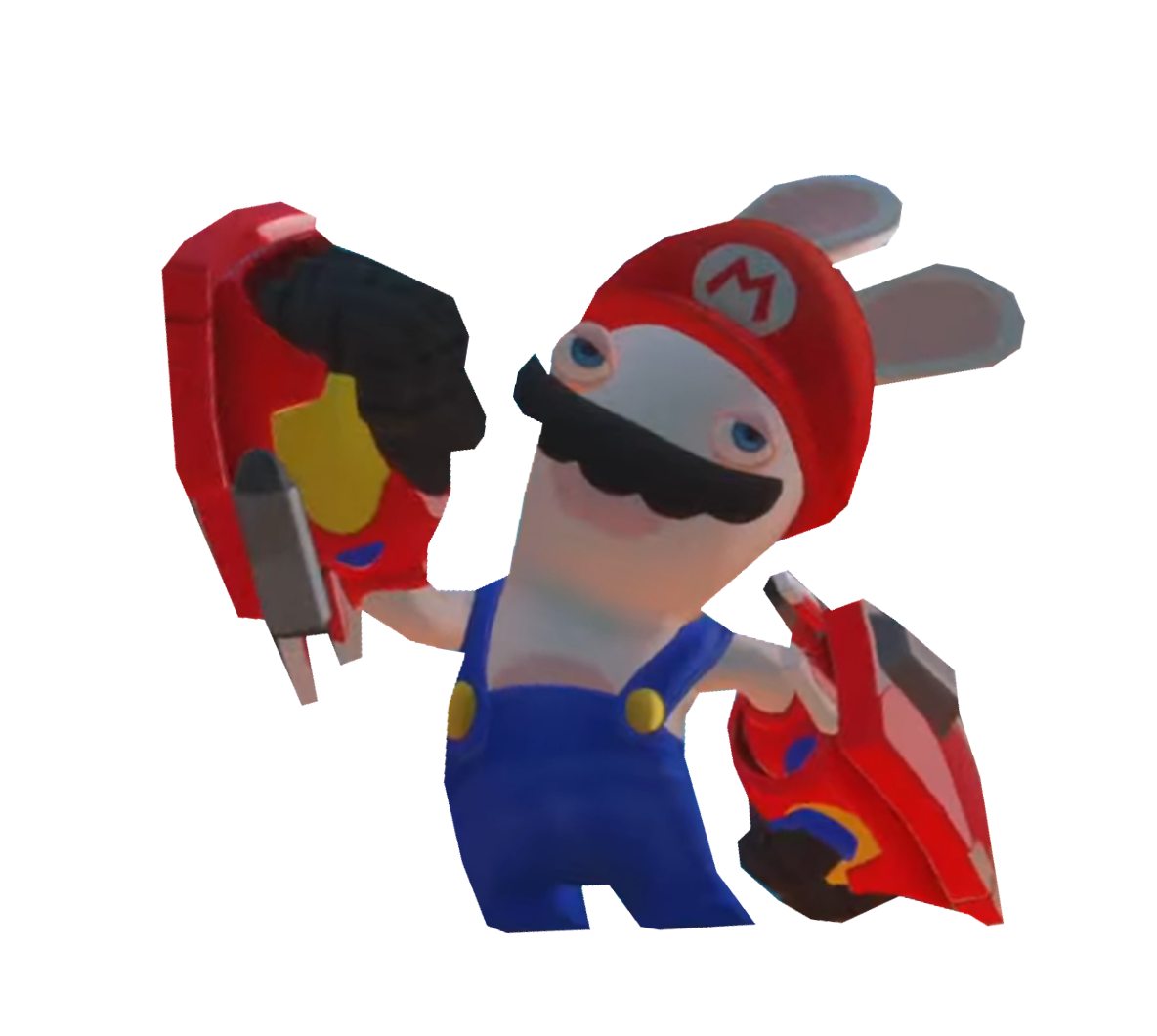 Rabbid Mario posing by TransparentJiggly64 on DeviantArt