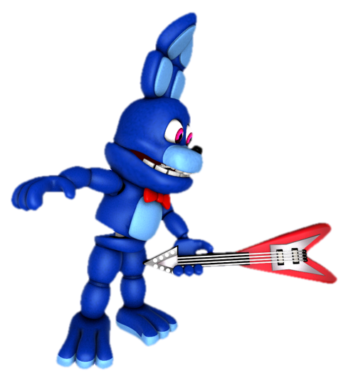 Bonnie Toy (Fnaf World) striking with his guitar by TransparentJiggly64 ...