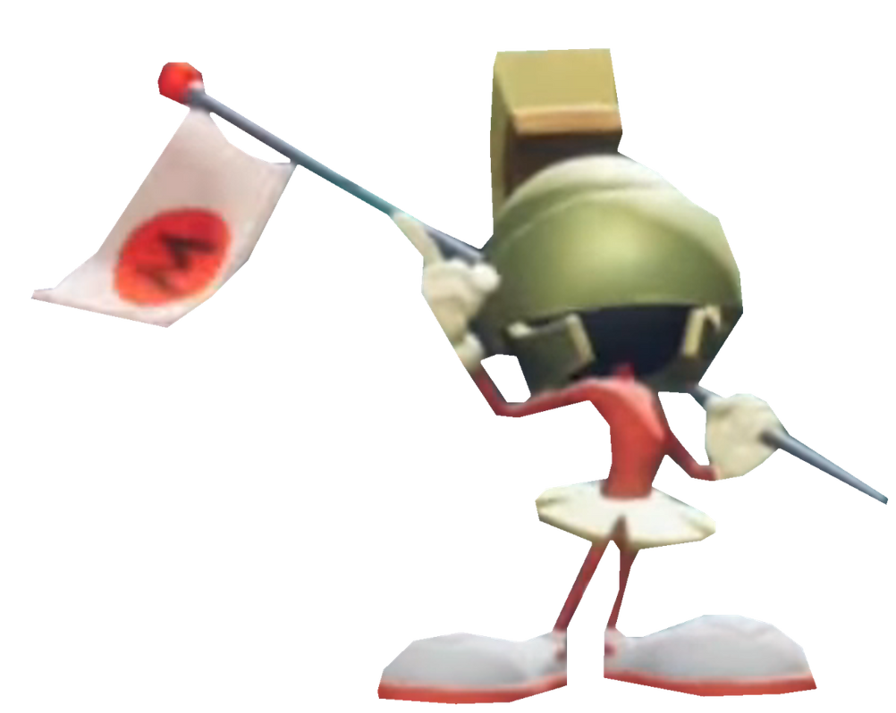 Marvin the Martian with a flag by TransparentJiggly64 on DeviantArt