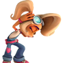 Coco Bandicoot cowering