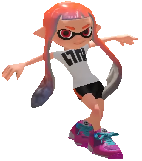 S1 Orange Inkling Girl dancing by TransparentJiggly64 on DeviantArt