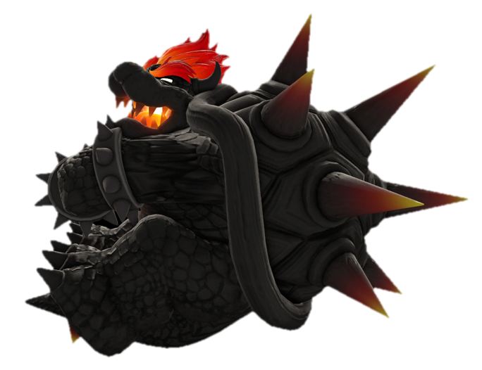 Fury Bowser striking with his shell by TransparentJiggly64 on DeviantArt