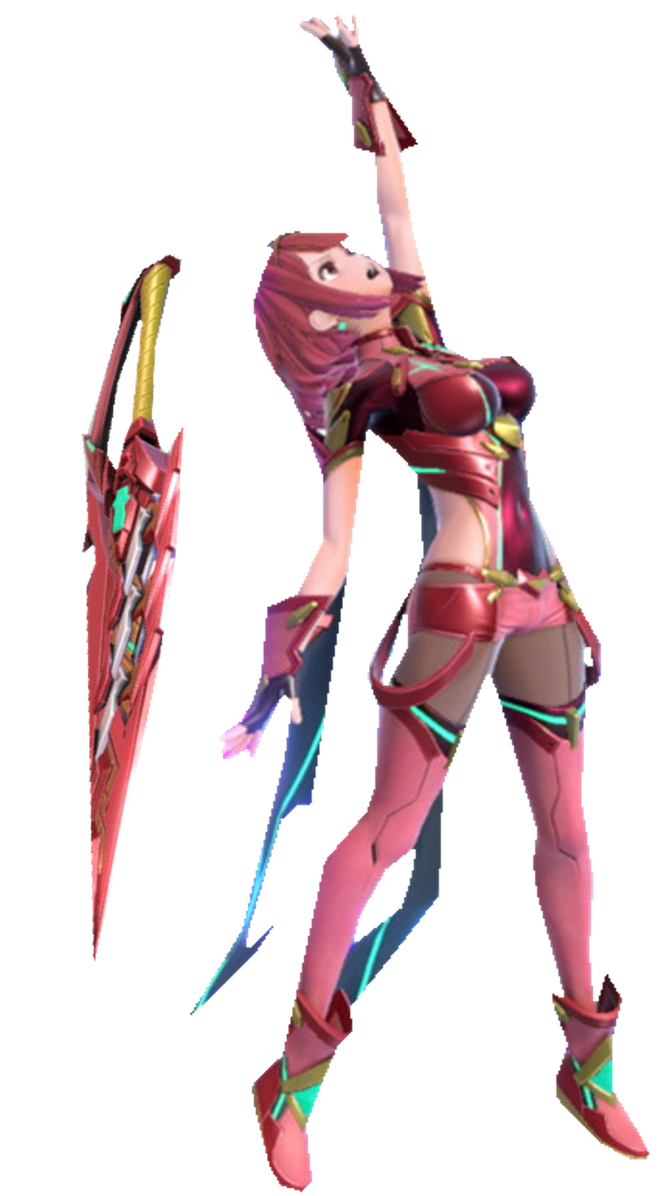 Pyra R64 Pyra raising her hand by TransparentJiggly64 on DeviantArt