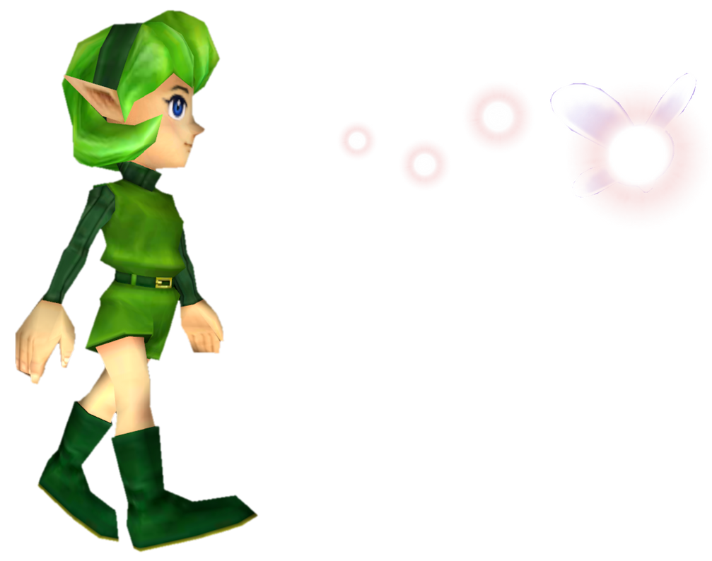 Saria walking with her fairy by TransparentJiggly64 on DeviantArt