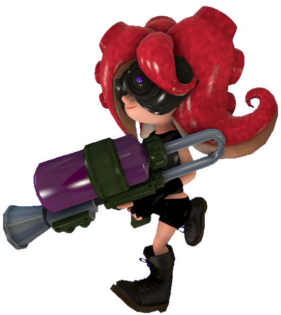 Enemy Octoling (S1) walking with an Octo Shot by TransparentJiggly64 on ...