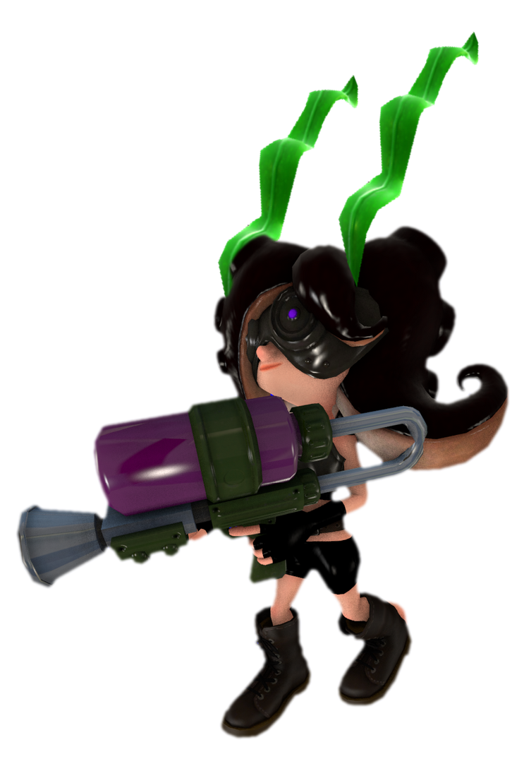 Elite Octoling (S1) standing with an Octo Shot by TransparentJiggly64 ...
