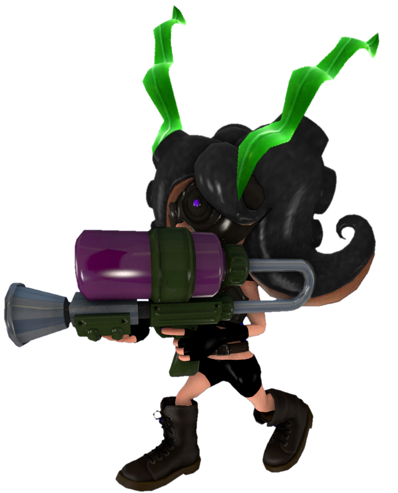 Elite Octoling (S1) aiming her Octo Shot by TransparentJiggly64 on ...
