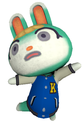 Sasha the Rabbit against the screen by TransparentJiggly64 on DeviantArt