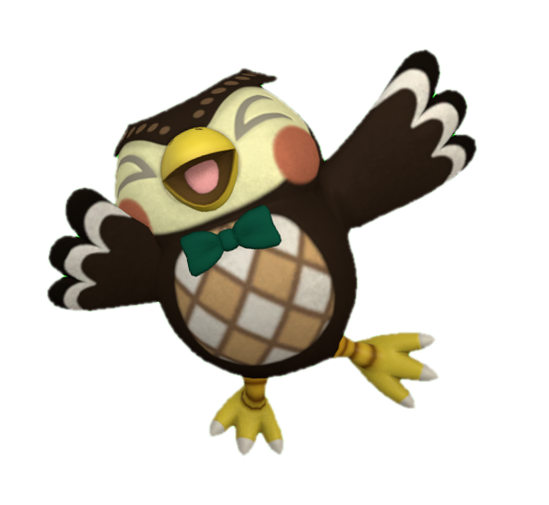 Blathers the owl against the screen by TransparentJiggly64 on DeviantArt