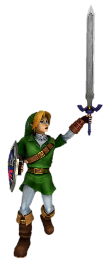 Adult Link raising his sword by TransparentJiggly64 on DeviantArt