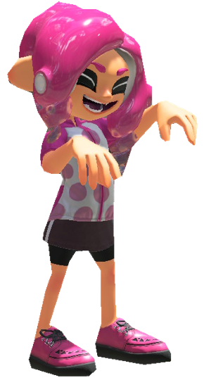 A Pink Octoling Girl staying fresh by TransparentJiggly64 on DeviantArt