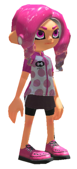 A Pink Octoling Girl standing by TransparentJiggly64 on DeviantArt