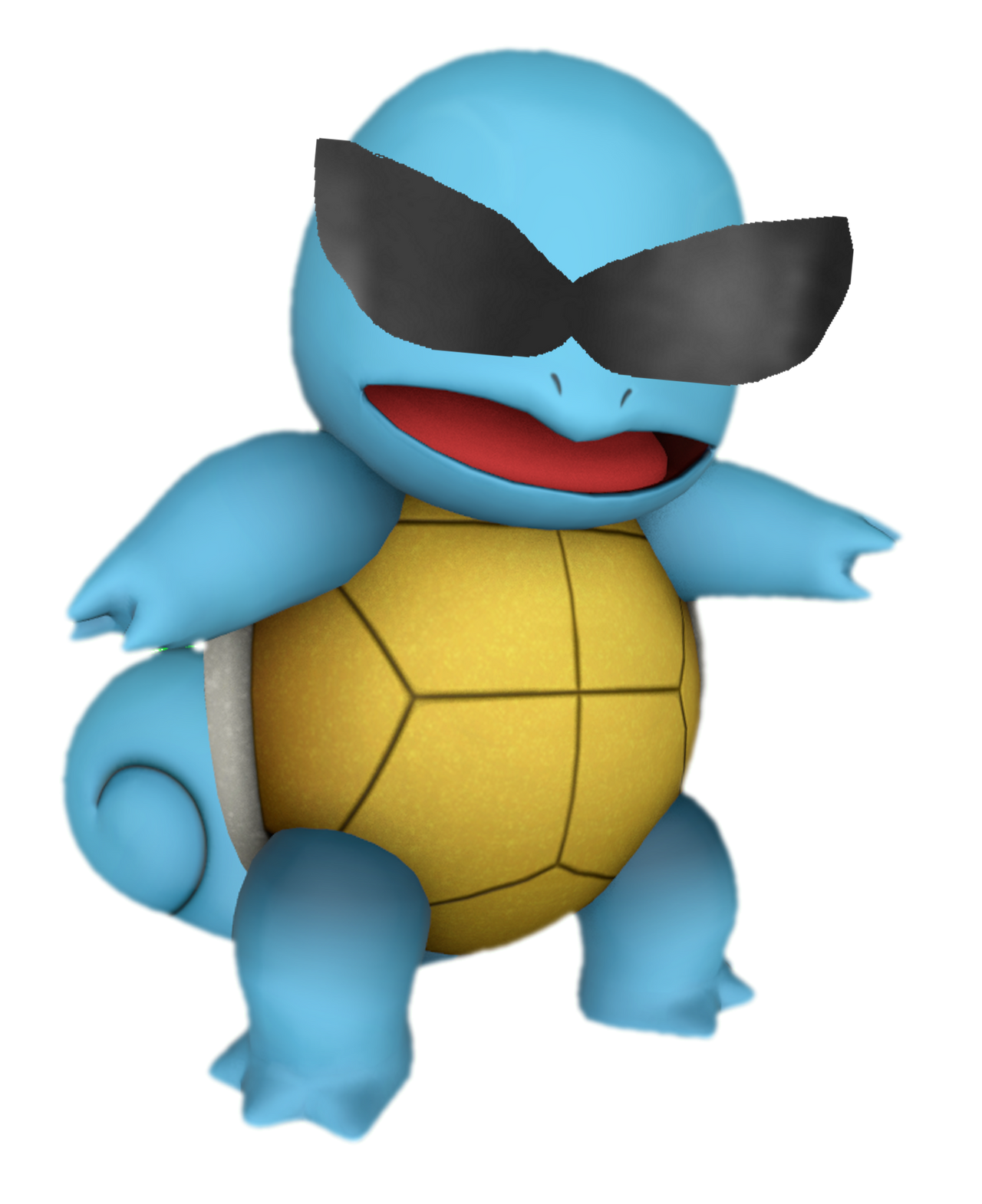 Squirtle with sunglasses standing by TransparentJiggly64 on DeviantArt
