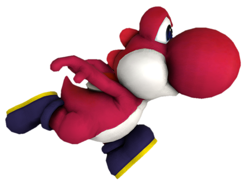 Red Yoshi running by TransparentJiggly64 on DeviantArt
