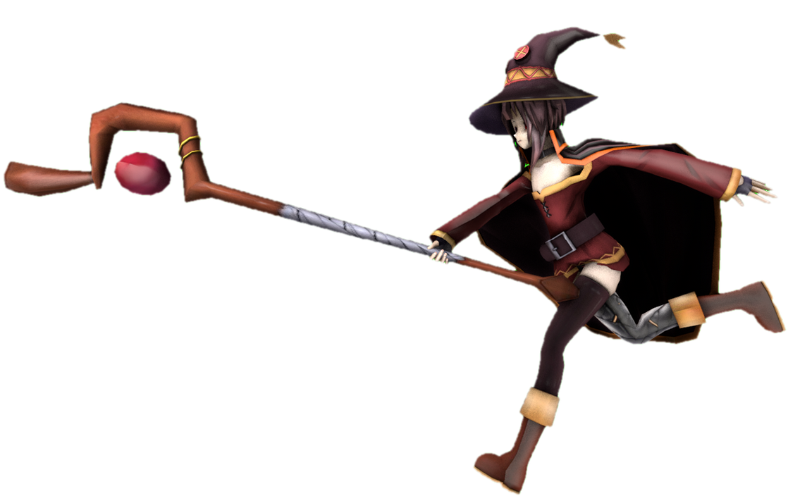 Megumin Running Megumin running with her staff forward by TransparentJiggly64 on DeviantArt