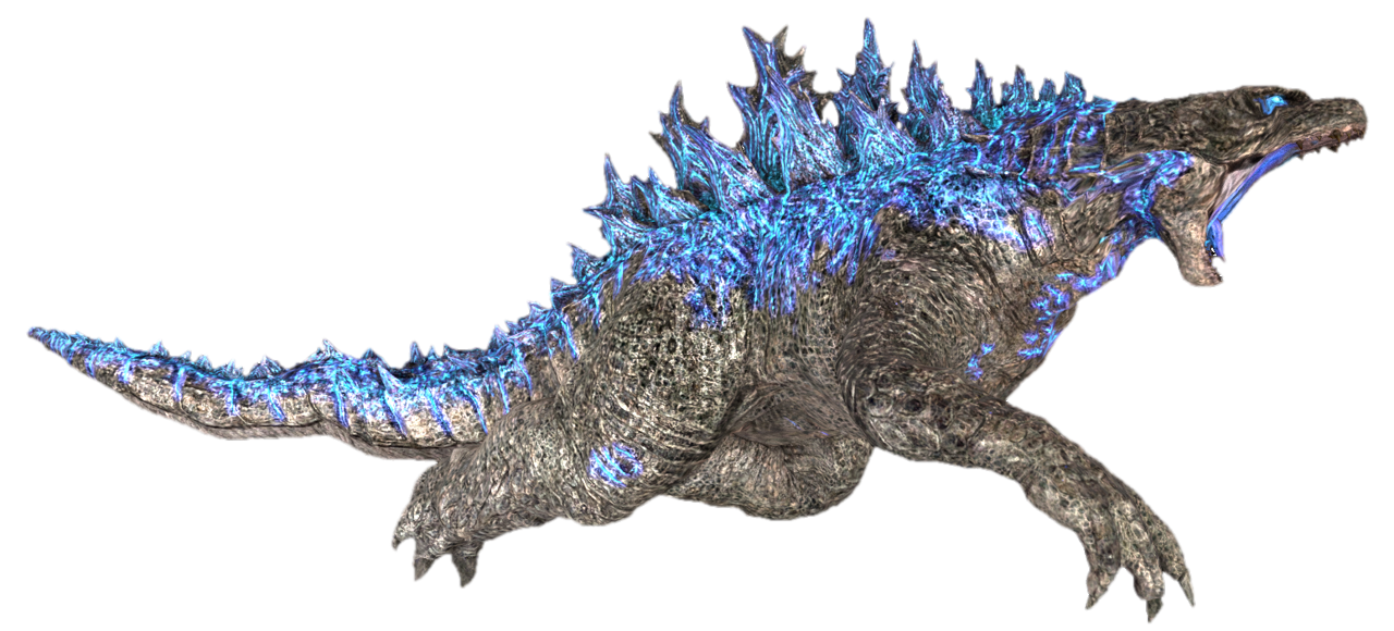 Godzilla (Normal) jumping forward by TransparentJiggly64 on DeviantArt