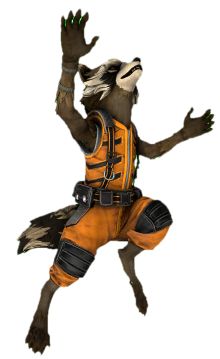 Rocket the Raccoon jumping by TransparentJiggly64 on DeviantArt