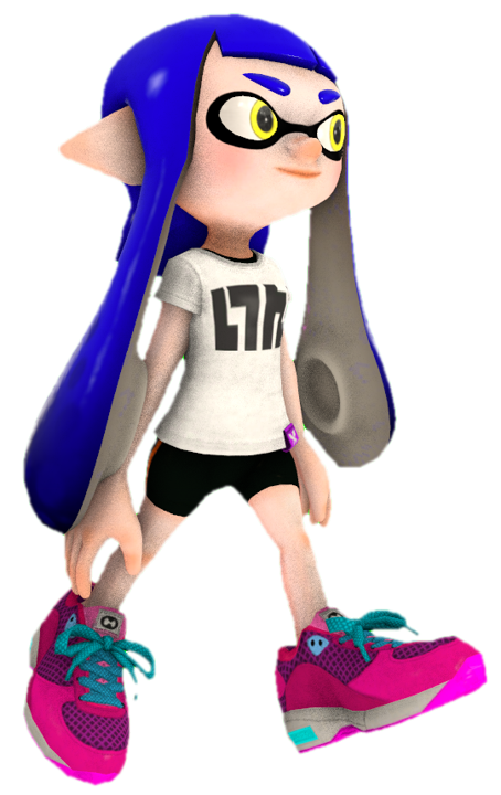 S1 Blue Inkling Girl walking by TransparentJiggly64 on DeviantArt