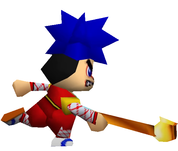 Smashremix Goemon striking with his staff by TransparentJiggly64 on ...