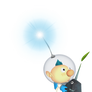 Alph (Default) hugging a Rock Pikmin