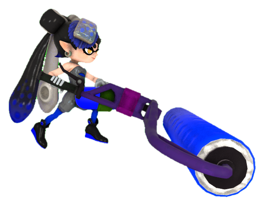 Callie Roler Callie (Blue) with a roller by TransparentJiggly64 on DeviantArt