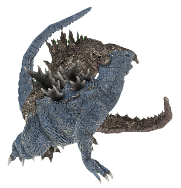 Two Godzilla's Two Godzilla's Fighting by TransparentJiggly64 on DeviantArt