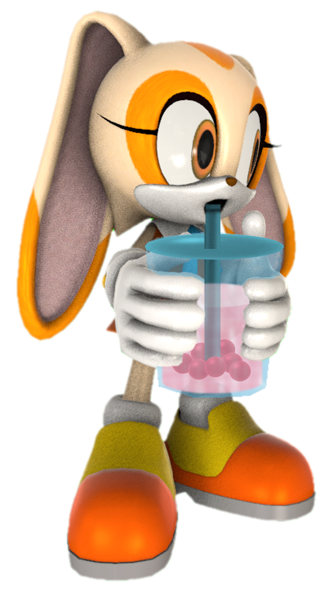 Cream Rabbit Chicken Cream The Rabbit with Boba by TransparentJiggly64 on DeviantArt