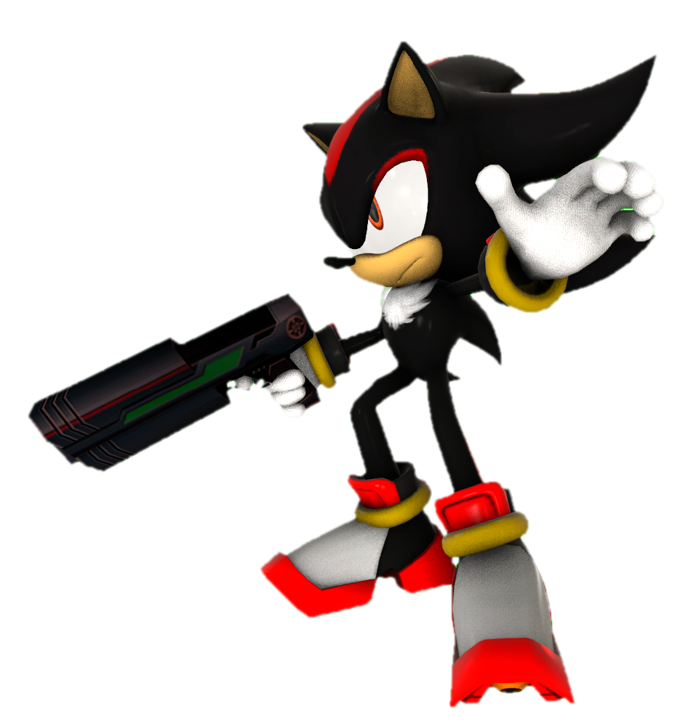 prompthunt: shadow the hedgehog holding a gun