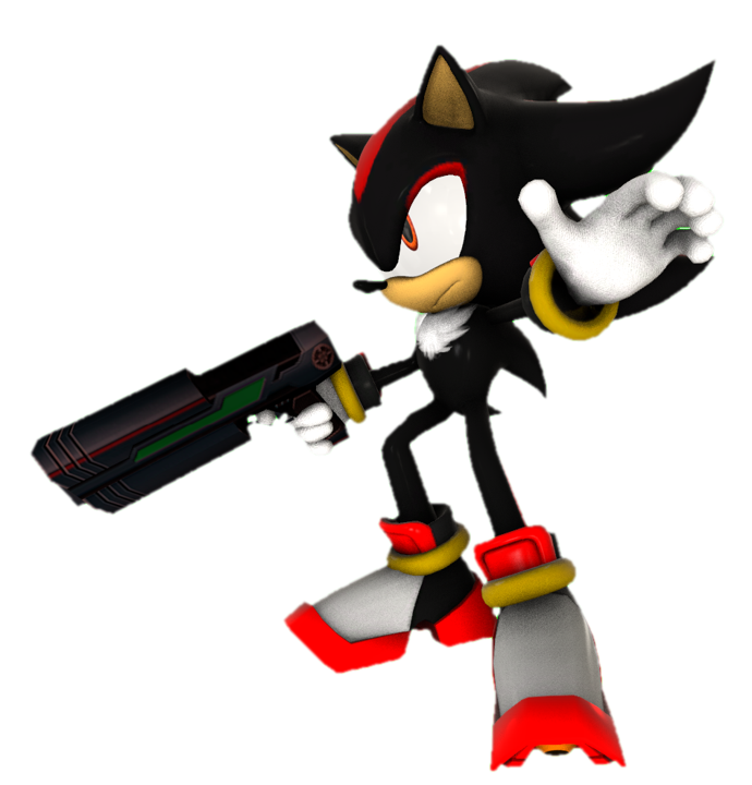 shadow with a gun, shadow the hedgehog