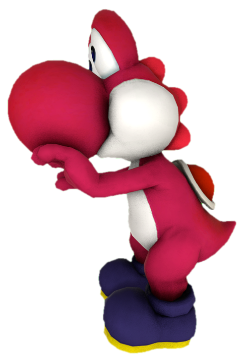Yoshi Reeds Red Yoshi reaching forward 2 by TransparentJiggly64 on DeviantArt