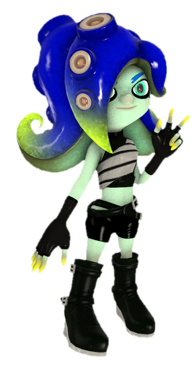 Sanitized Octoling giving a peace sign by TransparentJiggly64 on DeviantArt