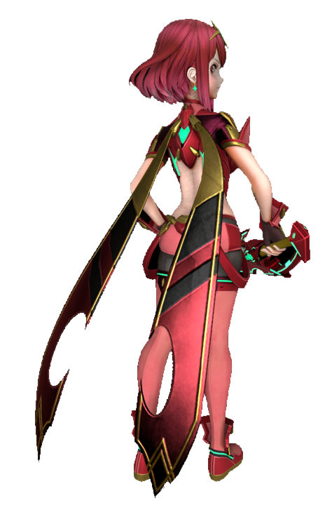 Pyra Character Back Pyra looking back by TransparentJiggly64 on DeviantArt