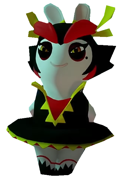 Kanya the Rabbid looking at you by TransparentJiggly64 on DeviantArt