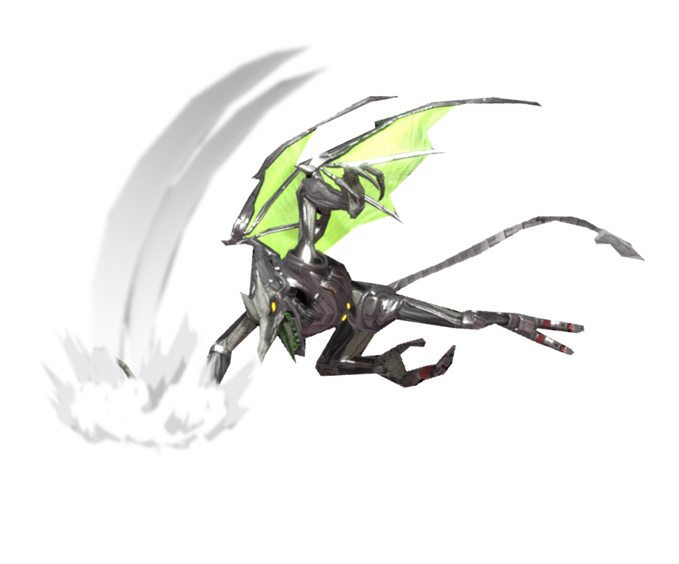 Mecha Ridley striking the ground by TransparentJiggly64 on DeviantArt