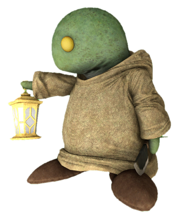Tonberry raising his lantern by TransparentJiggly64 on DeviantArt