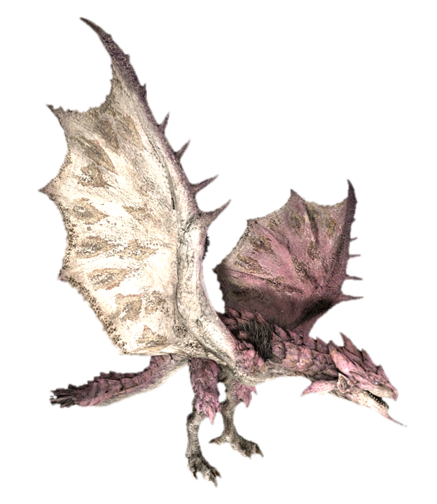 Pink Rathian standing by TransparentJiggly64 on DeviantArt