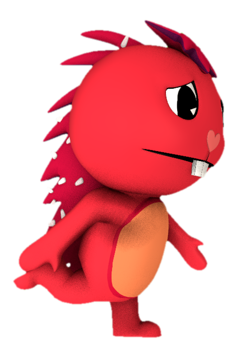 Flaky (HTF) walking by TransparentJiggly64 on DeviantArt