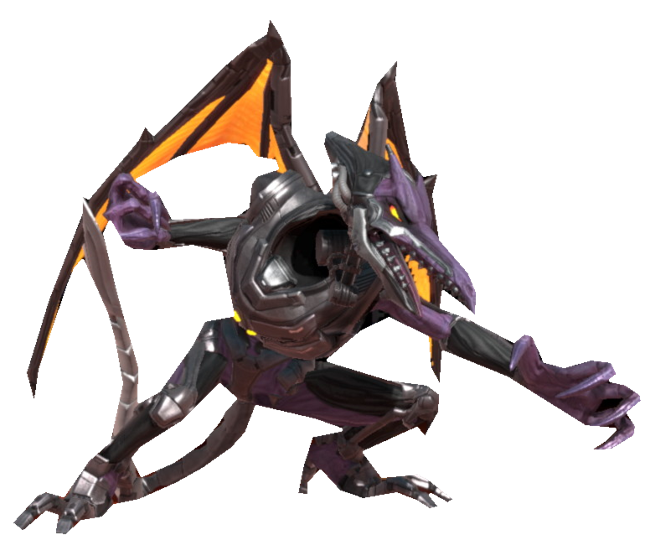 Meta Ridley slashing downwards by TransparentJiggly64 on DeviantArt
