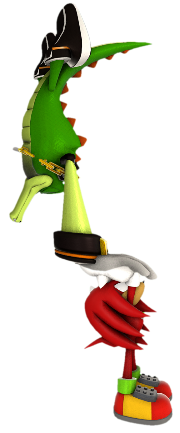 Knuckles and Vector Practicing by TransparentJiggly64 on DeviantArt