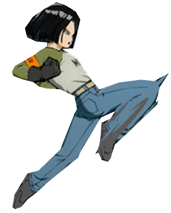 Android 17 striking with his knee by TransparentJiggly64 on DeviantArt