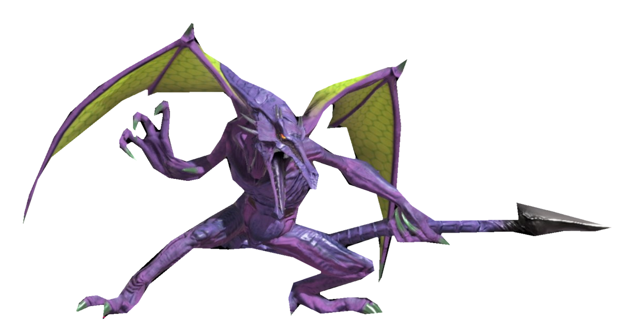 Retro Ridley striking with his tail by TransparentJiggly64 on DeviantArt