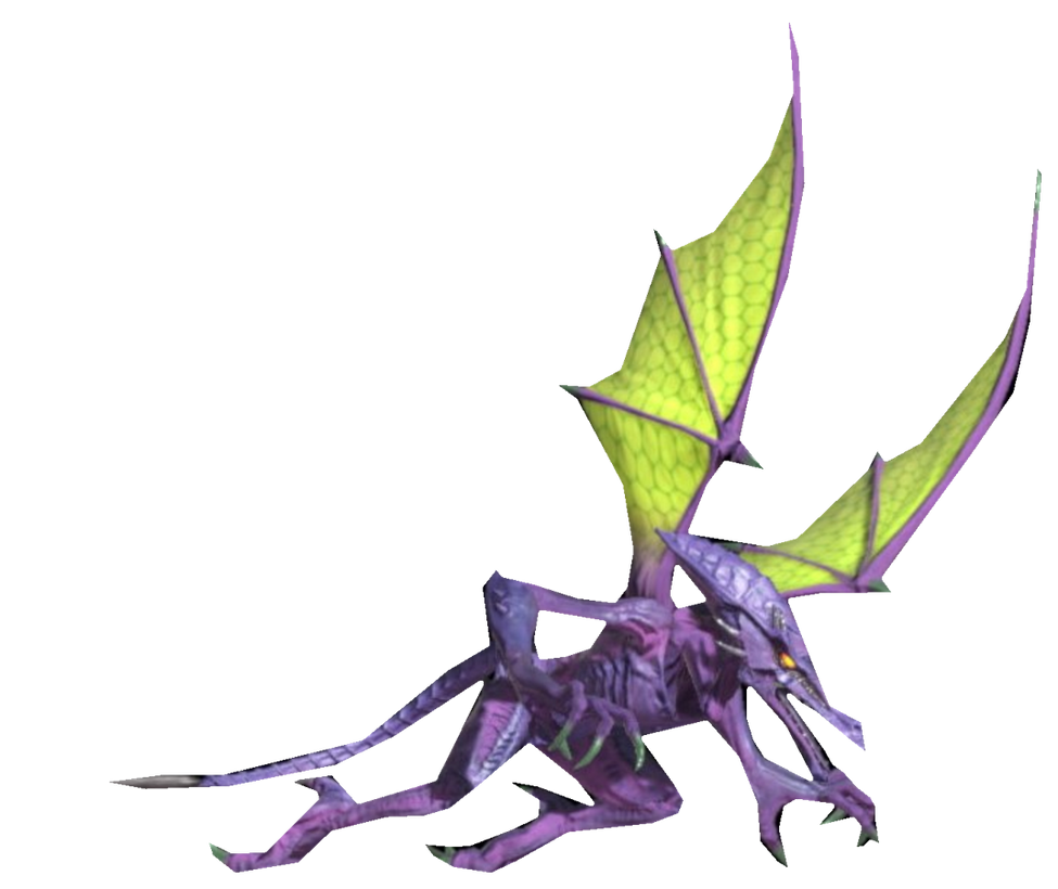 Retro Ridley flying by TransparentJiggly64 on DeviantArt