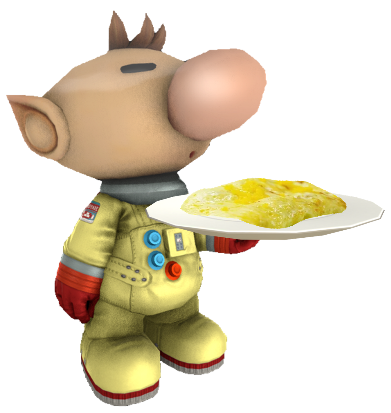 Olimar Rice Olimar (Helmetless) with an omelette by TransparentJiggly64 on DeviantArt