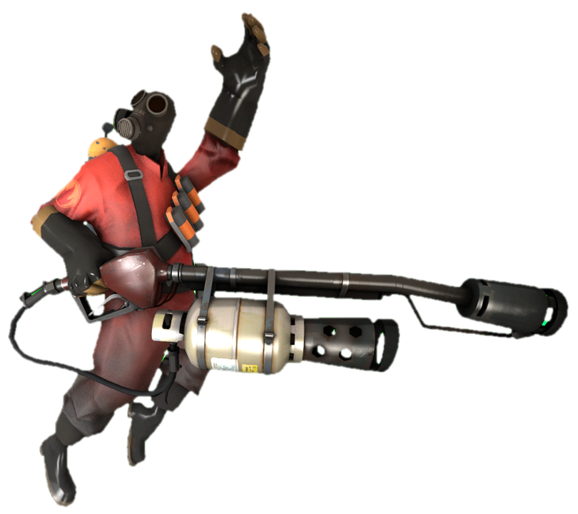 RED Pyro skipping and waving by TransparentJiggly64 on DeviantArt