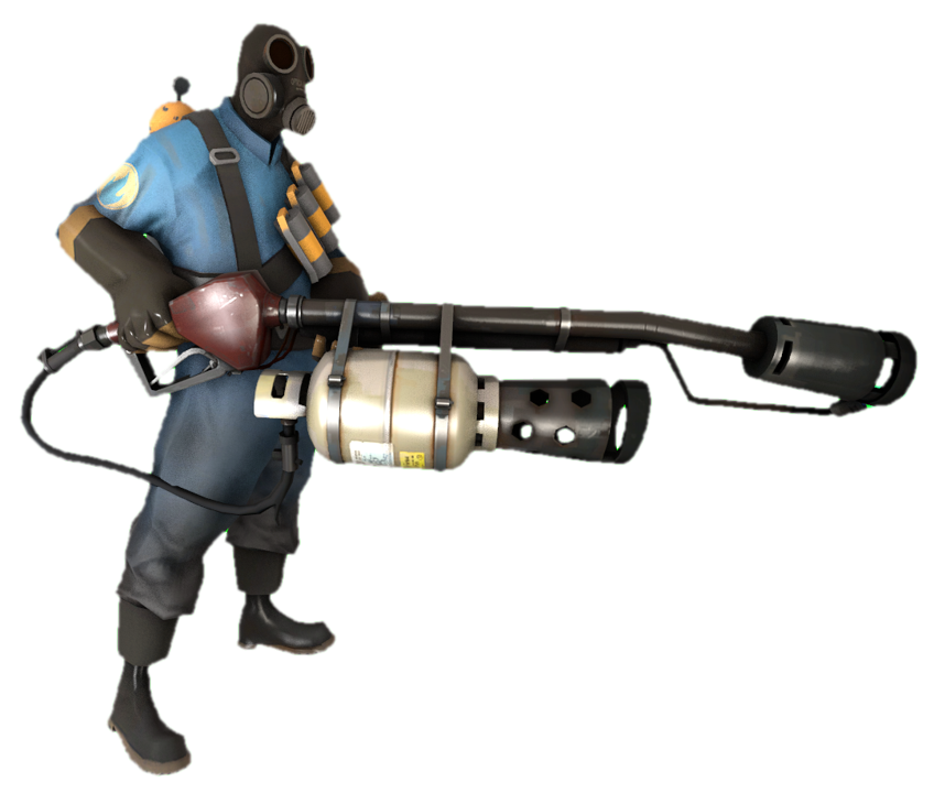 BLU Pyro standing by TransparentJiggly64 on DeviantArt