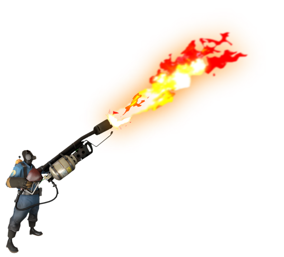 BLU Pyro blasting upwards by TransparentJiggly64 on DeviantArt