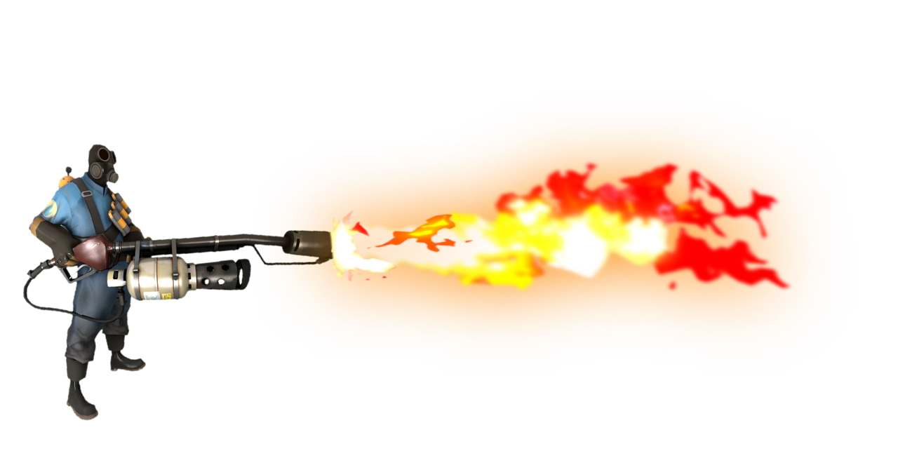 Blue Muscle Pyro BLU Pyro blasting flames by TransparentJiggly64 on DeviantArt