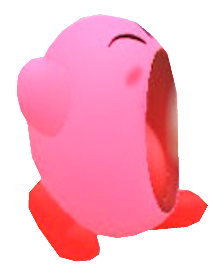 Normal Kirby walking and inhaling by TransparentJiggly64 on DeviantArt