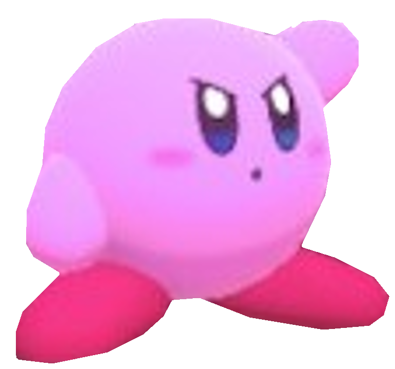 Normal Kirby pointing angrily by TransparentJiggly64 on DeviantArt